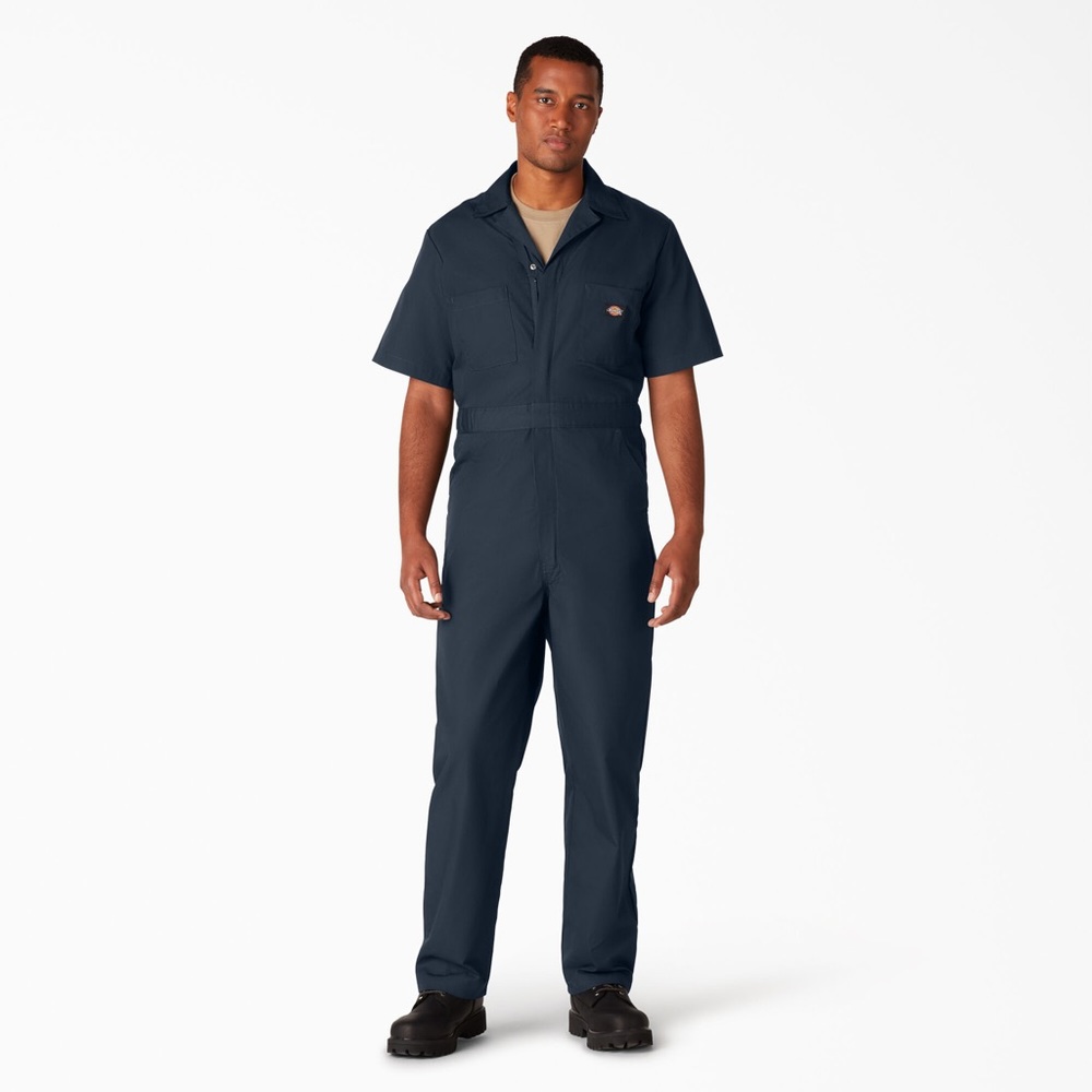 🔵 Dickies Men's Short Sleeve Coverall - Dark Navy, Regular Medium 🔵